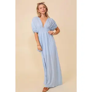 Summer Spring Vacation Maxi Sundress Lined