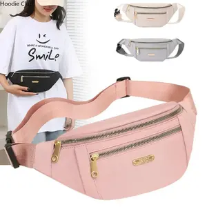 Women's Oxford Cloth Waterproof Fanny Pack - Unisex Adjustable Strap Bag, Large Capacity Lightweight Crossbody/Waist Pouch, Durable Anti-Theft Zipper for Travel, Outdoor Sports Versatile Bag