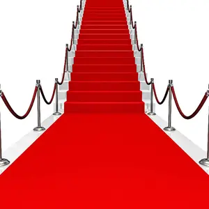 Red Carpet Runner 100 GSM Felt Non-Woven Runway Carpet Aisle Runner for Wedding Event Hollywood Movie Theme Party Decor (Red, 2 X 15 Ft)