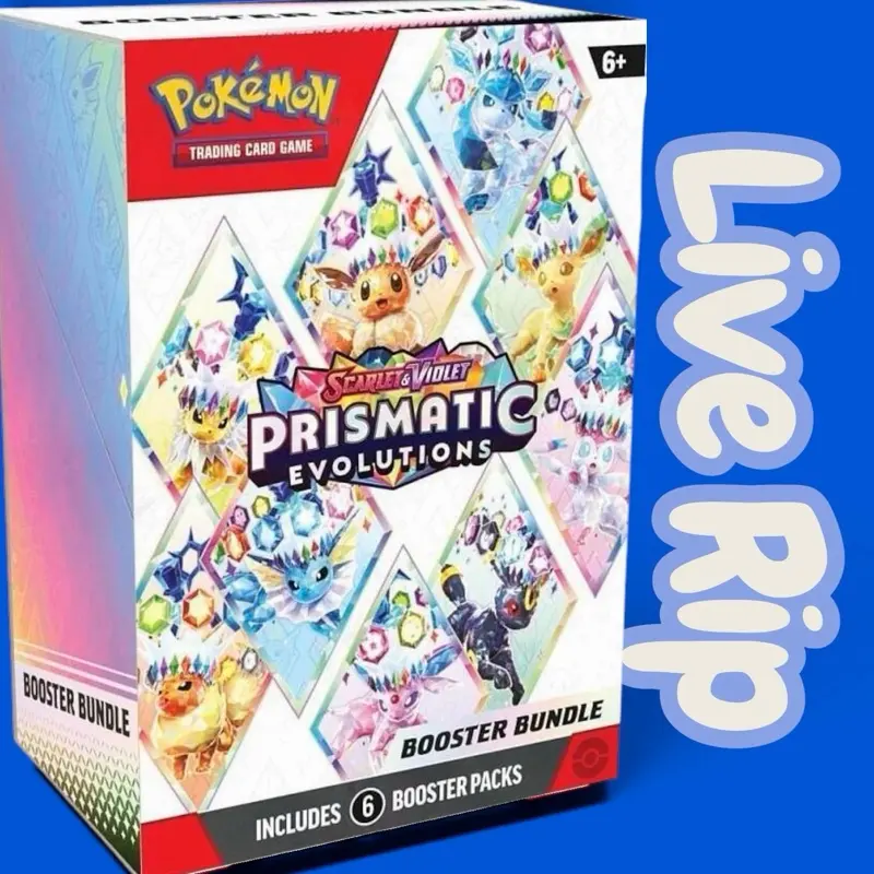 Pokémon TCG: Scarlet & Violet—Prismatic Evolutions Booster Bundle LIVE RIP