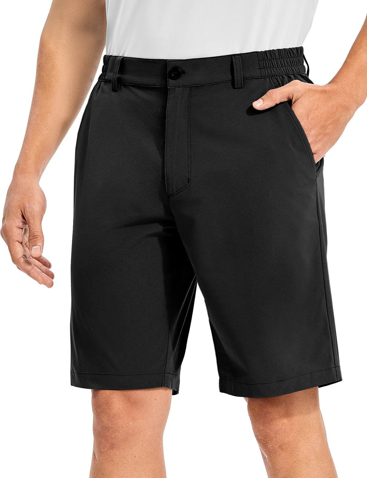 TBMPOY Men's Golf Shorts 1 to 3 Pack 10" Stretch Quick Dry Lightweight Casual Dress Shorts with Elastic Waist Flat Front Work Shorts with 4 Pockets fathersdaygift
