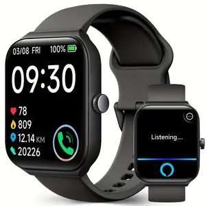 Smart Sports Watch with a 1.83-Inch Full Touchscreen, Information Reception, Calling Features, Health Monitoring, Step Tracking, Message Alerts, Compatible with for Iphone And Android, Perfect Gift for Boyfriend Or Girlfriend fitness watch