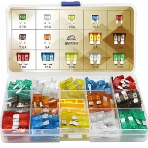 140Pcs Car Fuses Assortment Kit - Blade-Type Automotive Fuses - Standard and Mini - Replacement Fuses for Car/SUV/RV/Truck/Boat