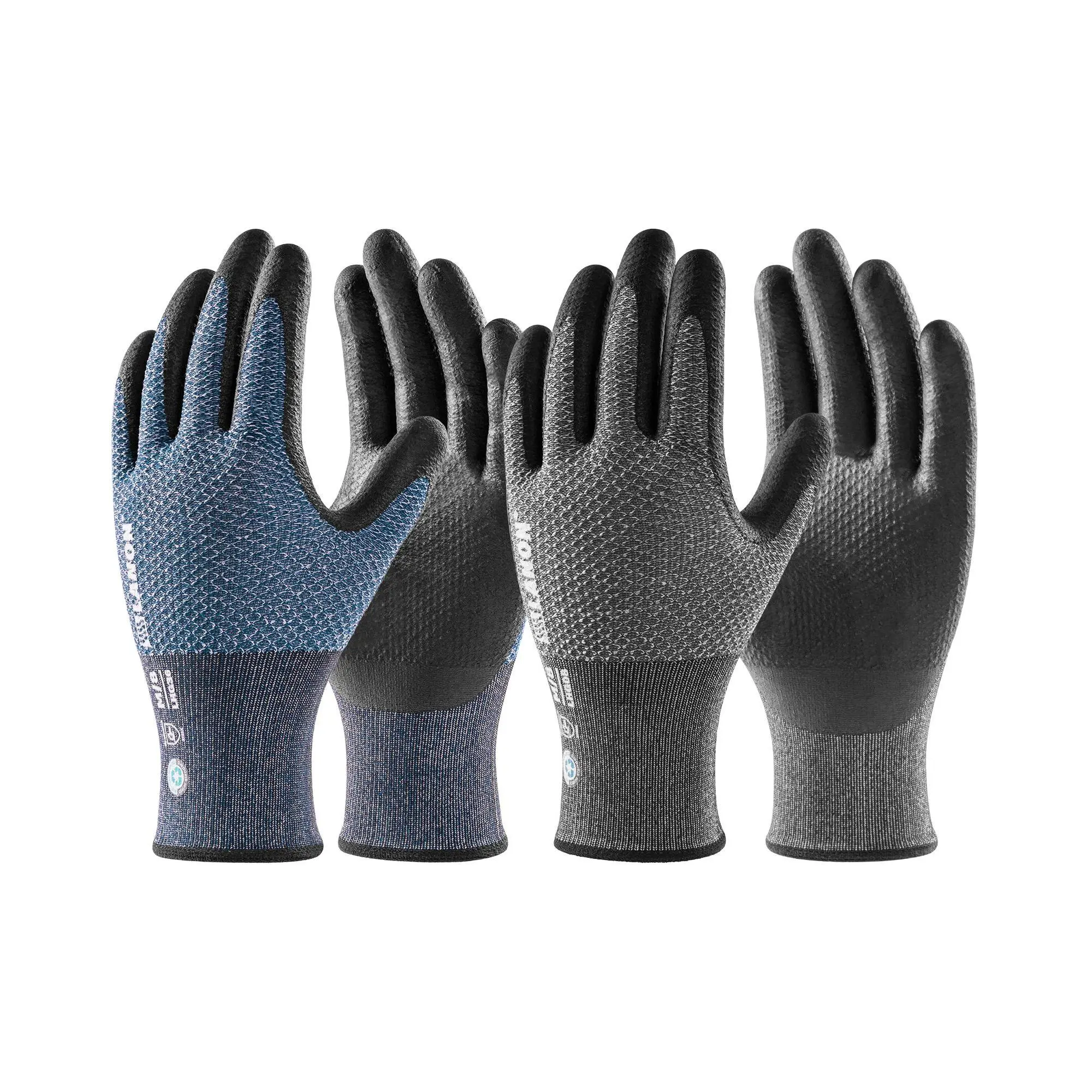 LANON Gardening Gloves for Men Women, 2 Pairs Nitrile Coated Garden Gloves with Grip, Breathable B.COMB AIR Technique, Multi-Purpose Utility Gloves
