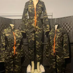 Camouflage Jumpsuit Cotton Polyester