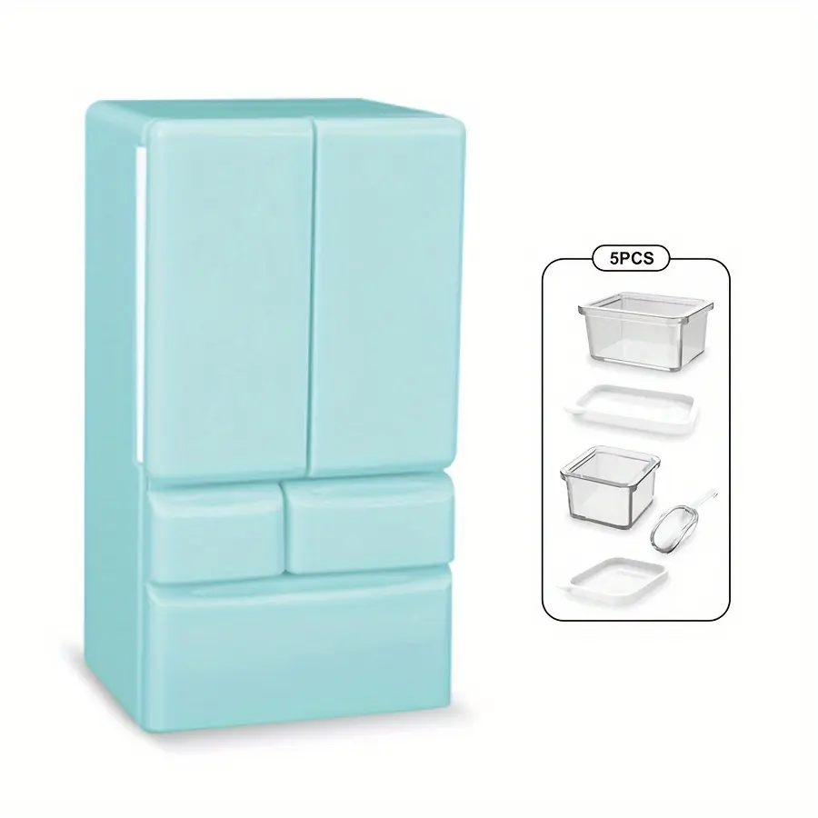 Miniature Refrigerator Decor  1:12 Scale Tiny Fridge Model | Dollhouse Kitchen Accessories for Relaxing Craft Hobby, Focus Activity & Creative Display Doll Furniture