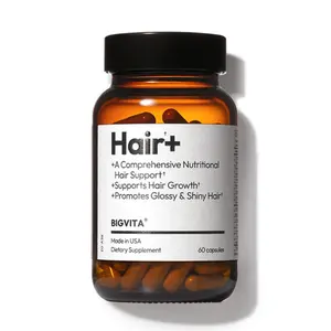 BIGVITA Hair+ | Vegan Gluten Free Haircare Supplements for Women and Men, Vitamins for Healthy Natural Faster Hair Growth