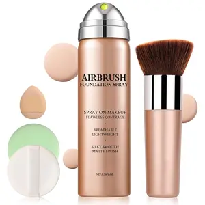 Air Brush Makeup Foundation,Magic Minerals Airbrush Foundation Makeup,Silk Flawless,Buildable Coverage,Moisturizing Formula for Smooth Radiant Skin (01 Natural/Warm Porcelain)