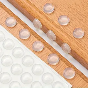 64pcs Rubber Bumper Clear Self-adhesive Bumper Cushion, Door Stopper Silicone Handle Bumpers Self Adhesive Mute Anti-Shock Protection Porte Pad Home Door Hardware
