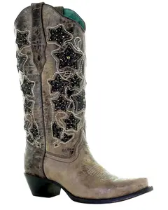 Corral Women's Glitter Star Western Boot Snip Toe - Z5087