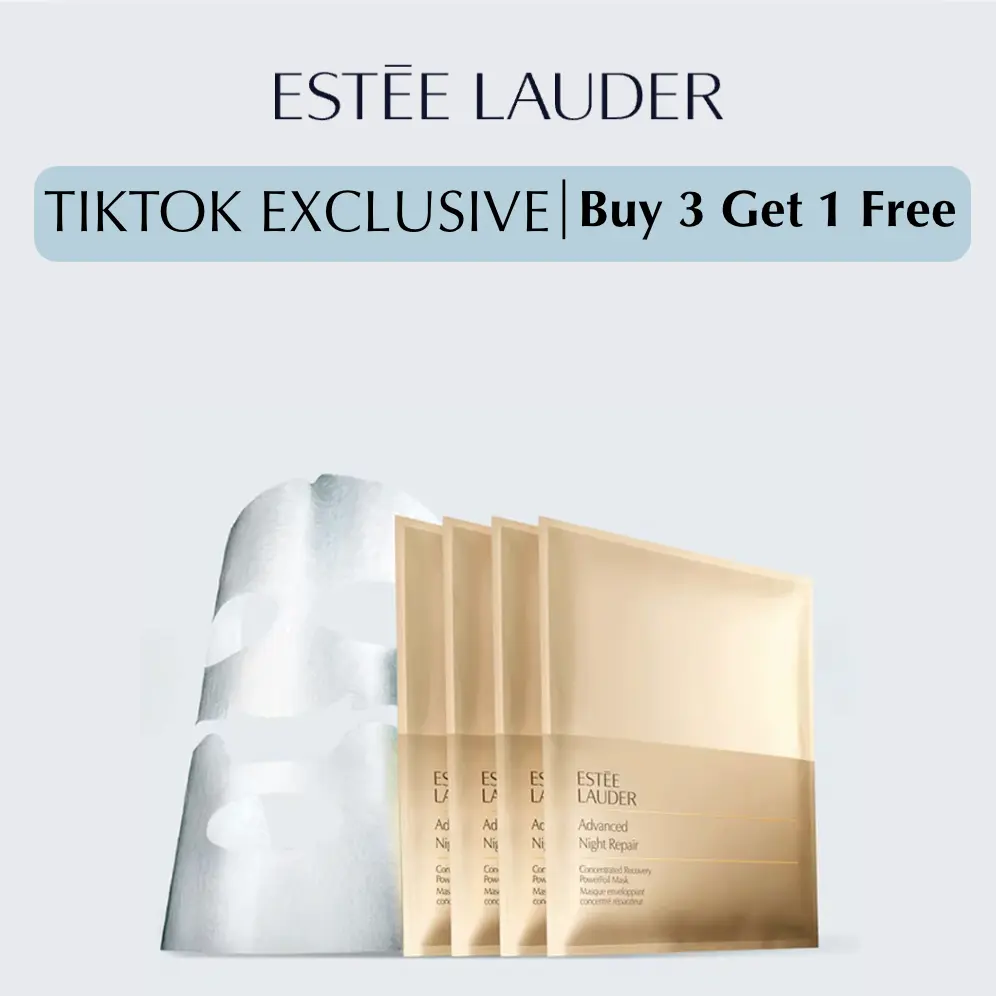 [Estée Lauder] Advanced Night Repair Concentrated Recovery PowerFoil Mask with Hyaluronic Acid | Sheet Mask, 4-Pack