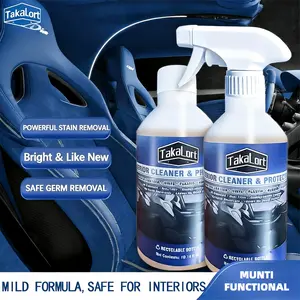 TakaLort Multi-Purpose Car Interior Cleaner No-Rinse Stain Remover for Leather Plastic & Fabric Powerful Formula Safe for All Materials