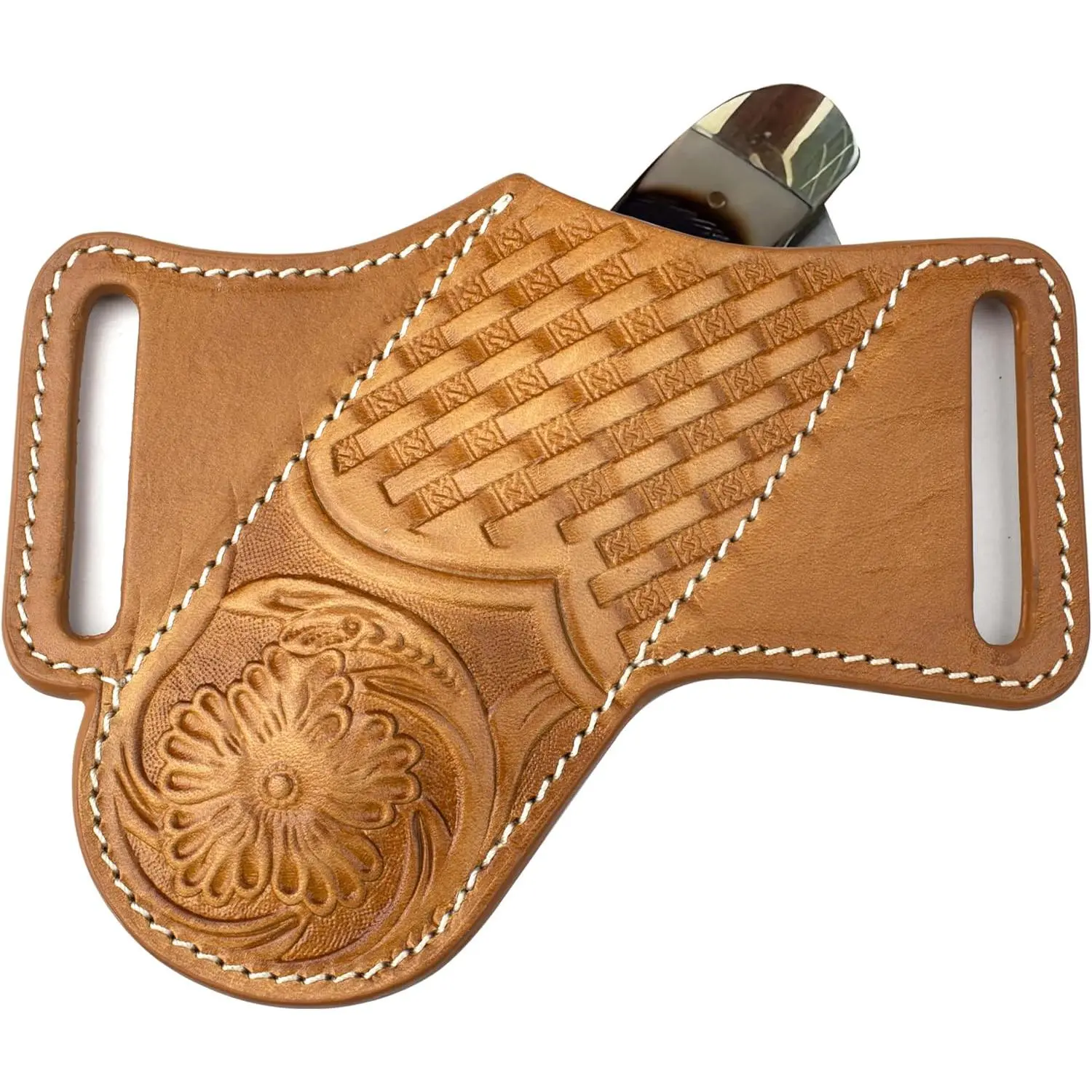 Knife Sheath, Leather Knife Sheath for Belt, Pocket Knife Holster Pouch, Folding Knife Holster