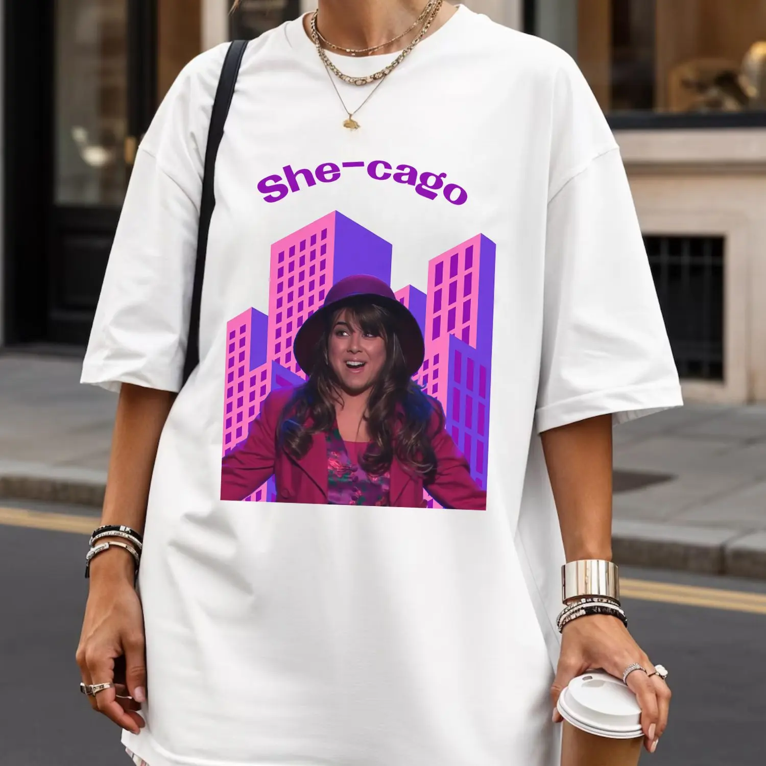 Shecago Retro Musical City Graphic TShirt, Victorious Funny TV Show Sweatshirt Hoodie
