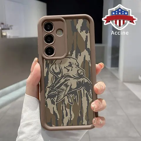 Phone Case Compatible with Samsung Galaxy S26 S23 Ultra S24 Plus S25 S22 Camouflage Dog TPU Silicone Camera Protective Rugged Cellphone Cover for Boy, Smartphone, Handheld, Protection, Accessories, Devices