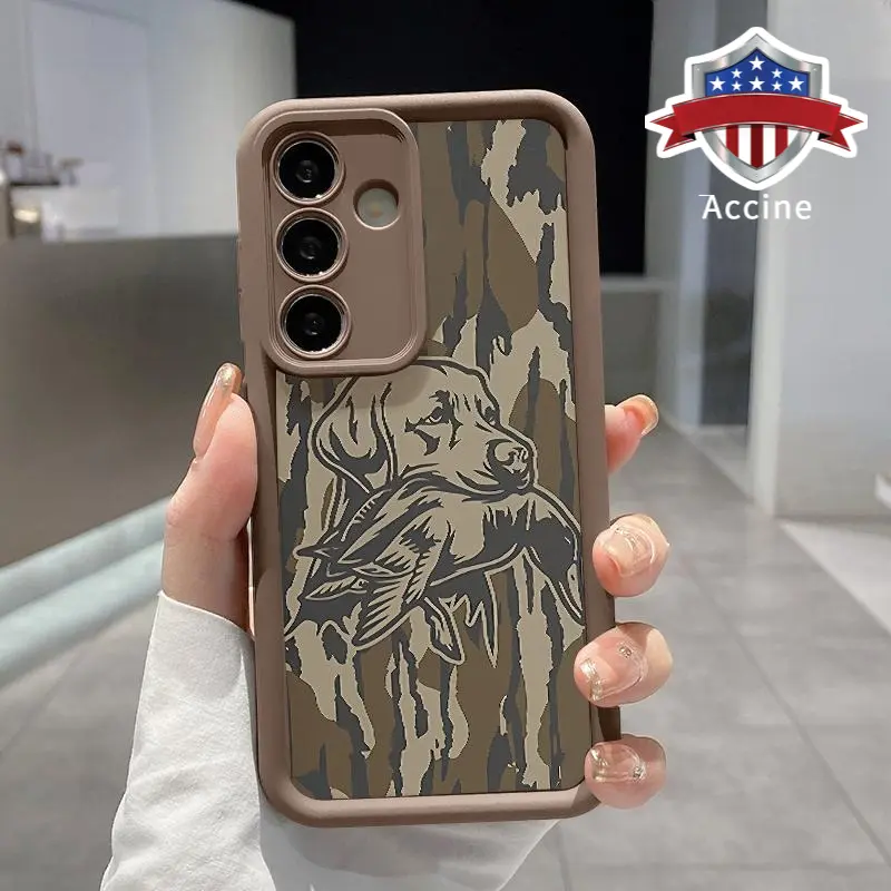 Phone Case Compatible with Samsung Galaxy S26 S23 Ultra S24 Plus S25 S22 Camouflage Dog TPU Silicone Camera Protective Rugged Cellphone Cover for Boy, Smartphone, Handheld, Protection, Accessories, Devices