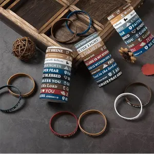 20 Pieces Bible Verse Silicone Wristbands for Men, Women, and Teens - Inspirational Faith Rubber Bracelets