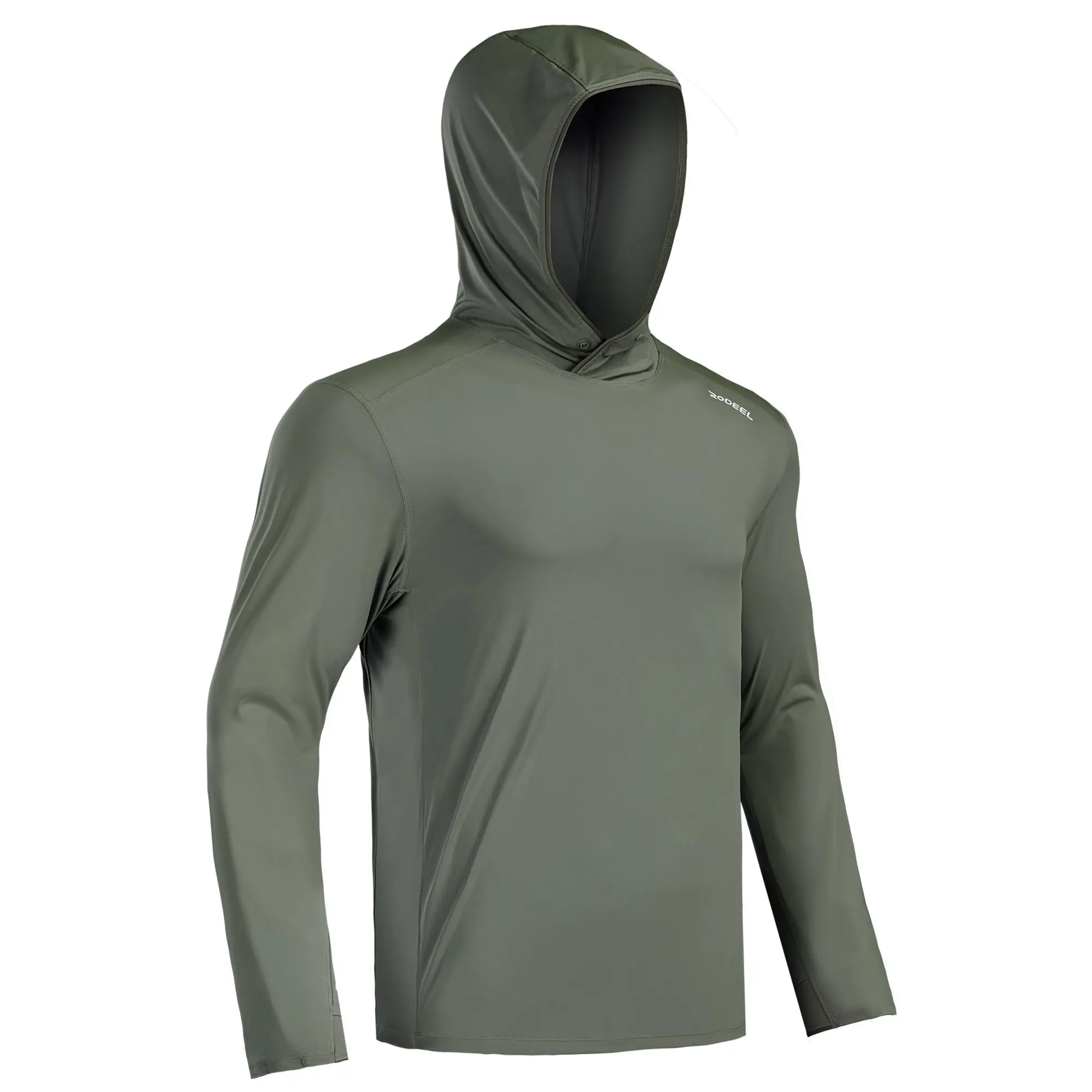 Clearance RODEEL 937 Sun Hoodie Shirts Men UPF 50+ UV Protection Long Sleeve Lightweight Quick Dry Moisture Wicking Breathable Cooling Activewear for Outdoor Sport Gym Hiking Camping Fishing Boating Construction Roofing Landscaping Gardening, summervibes