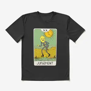 Lemongrab Judgement Tarot Card T-Shirt, Adventure Time Shirt, Y2k Clothing, Vintage T-Shirt, Unisex Cotton Crewneck T-Shirt Menswear Womenswear Underwear Streetwear Top Hoodie Polyester