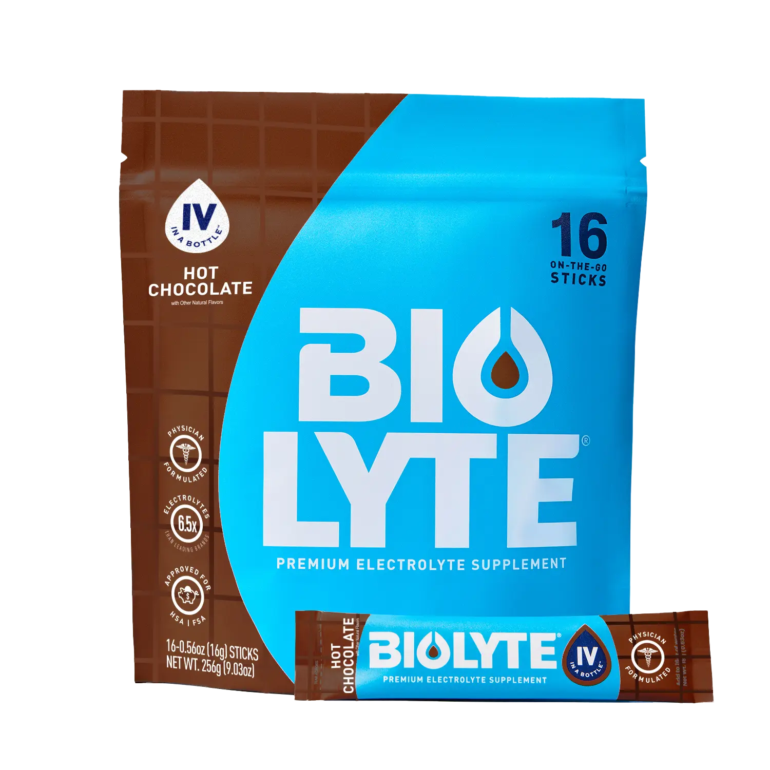 BIOLYTE HOT CHOCOLATE - ON THE GO - 16 STICKS