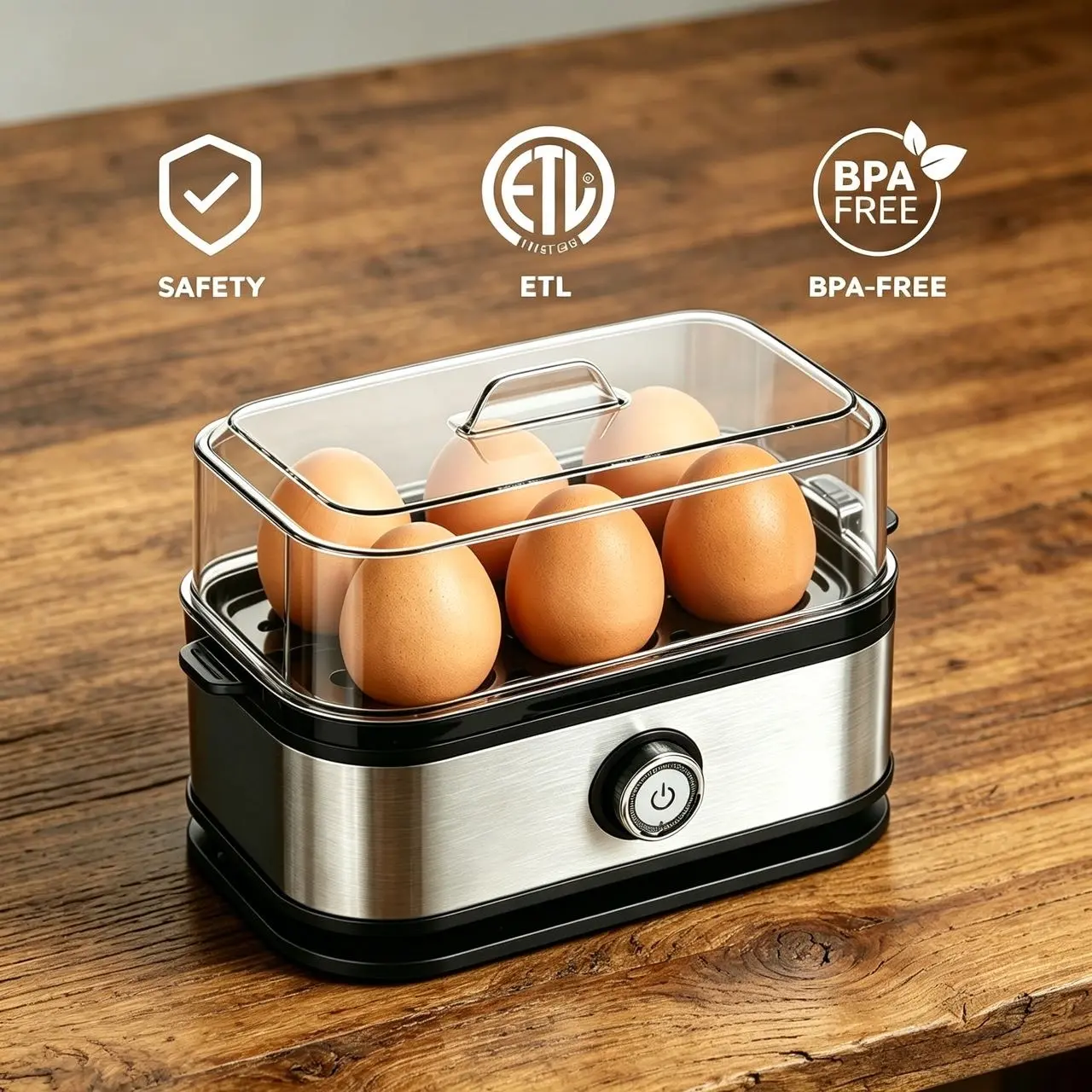 【Mother’s Day Gift】Rapid Egg Cooker 6 Egg Capacity BPA free Electric Egg Cooker for Hard Boiled Eggs, Poached Eggs，Easy and Convenient Way to Prepare Delicious Eggs ,outdoor gear Kitchen Appliances