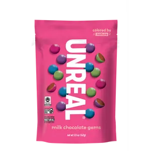 Unreal Milk Chocolate Gems - 6 everyday bags (5 oz per bag)