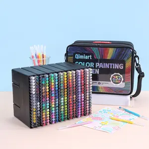 Languo 252 Pcs Colored Gel Pen Set, Blendable Journal Pens for Kids, Drawing, Doodling, Coloring Supplies, Art Supplies, with Storage Bag Gift Box
