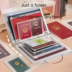 Waterproof File Folder with Zipper, Birth Certificate Protector Bag, Home Safety Organizer, Document Archival Book (7 Inner Pages)