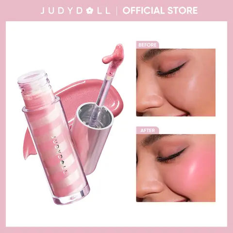Judydoll Glow Blush Swirl, Blushlighter, Liquid Blush, Highlighter, Hydrating Serum Blush, Waterproof, Dewy Glow Finish, Lightweight, Clean Makeup, Long-Lasting, Natural, Makeup, Cosmetics, Summerwins