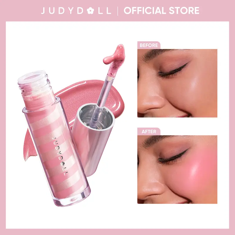 Judydoll Glow Blush Swirl, Blushlighter, Liquid Blush, Highlighter, Hydrating Serum Blush, Waterproof, Dewy Glow Finish, Lightweight, Clean Makeup, Long-Lasting, Natural, Makeup, Cosmetics, Summerwins