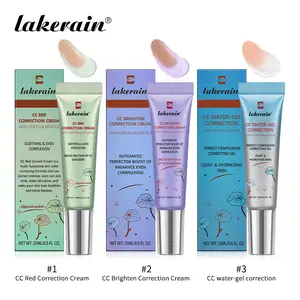Moisturizing CC Cream for Women and Girls, Lightweight Hydrating Primer with Full Coverage Flawless Finish, Waterproof and Redness Correcting, Korean Face Makeup, SPF