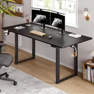 ONBRILL Height Adjustable Electric Standing Desk 71x32 Inches Rectangle Sit Stand Up Desk with Dual Motorand Memory Preset Home Office Computer Desk