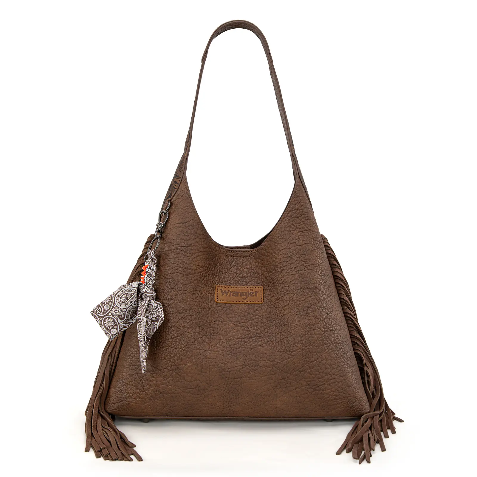 Wrangler Women's Suede Fringe Hobo Bag Fall Purse for Women