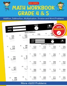 Math Workbook Grades 4-5: Math Practice Exercise Workbook for Kids Ages 9-11 (With Answers)