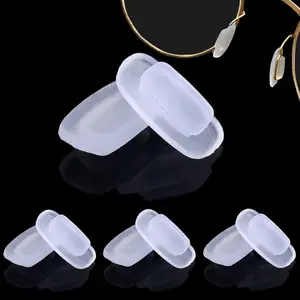 Eyeglass Nose Pads 4 Pair of Replacement Square  Grade Soft  - Rectangle Shaped Slide/Push-in Nose Pads