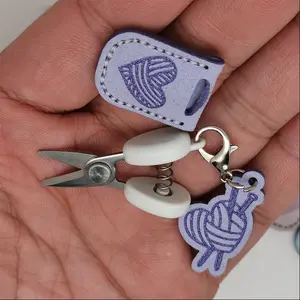 2-Pack Mini Scissors Set with DIY Charms, Elegant Sewing Scissors Kit, Perfect Gift for Friends, Portable and Convenient, Sewing Craft Kit