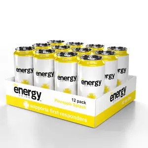 the Energy Drink Pineapple Splash 12 Pack Beverage Natural Vitamin Sport Flavor Sugar