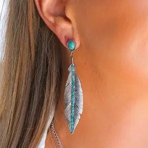 The Feather Drop Earrings