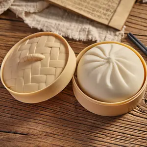 Mini Squishy Dumpling Toy, Soft TPR Material, 3.35" x 2.17", Fidgets for School, Sleep Aid and Stress Relief