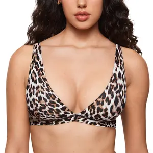 INLYRIC Women's Inbarely Soft Deep V Triangle Bralette