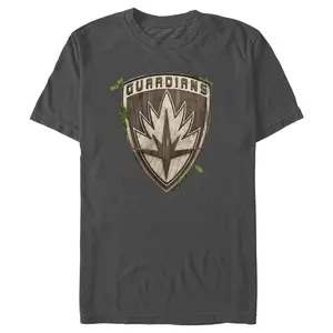 Men's Marvel: I am Groot Guardians of the Galaxy Wood Moss Logo T-Shirt