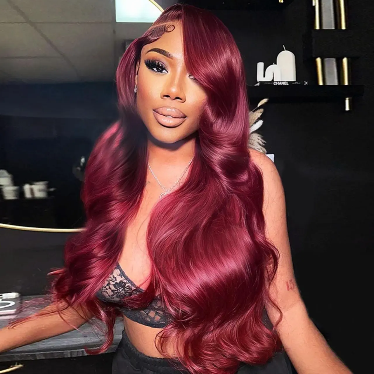 STERLY #99J Body Wave Wig 200% Density Burgundy 13x6 Full Frontal Human Hair Wigs Natural Black Front Wigs #4 Chocolate Brown Smooth Lace Wig Colored Beginner Friendly Wig Pre Plucked Pre Cut Wig #SummerWins #DealsForYouDays