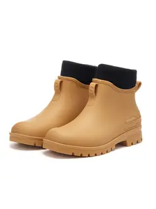 Unisex Warm Rain Boots, High Elastic Non-Slip Sole, Comfortable Slip-On Shoes for Outdoor Daily Use, Waterproof Outdoor Footwear