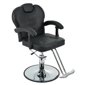 Classic Reclining Chair Salon Chair for Hair Stylist with Heavy Duty Hydraulic Pump, 360 °   Rotation, Tattoo Chair  Shampoo Beauty Salon Equipment,  Max Load Weight 330 Lbs, Black