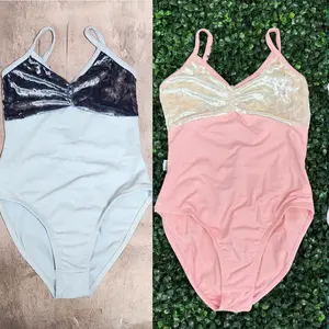 Velvet Top Cami Leotard