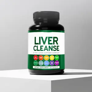Liver Cleanse Detox & Repair (27 in 1 Formula - Milk Thistle, Dandelion Root, Turmeric, Artichoke Extract & More) - Detox Cleanse Supplement, Liver Support for Adults, Vegan - 60 Capsules