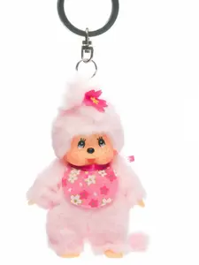 Monchhichi Classic Bebichhichi Cherry Blossom Keychain Authentic Sekiguchi Japan Product Cute Miniature Sakura Girl Charm