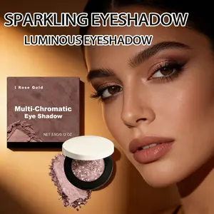 Rose Gold Shimmer Multicolor Eyeshadow Palette, Natural Glossy Finish, Portable Commute Makeup, Long-Lasting No Smudge, Perfect Gift