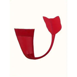 Seamless C-String Thong for Women - Sexy, Invisible Cat-Shaped Self-Adhesive Panties, Nylon Blend, Non-Transparent  Womenswear  Polyamide Fabric