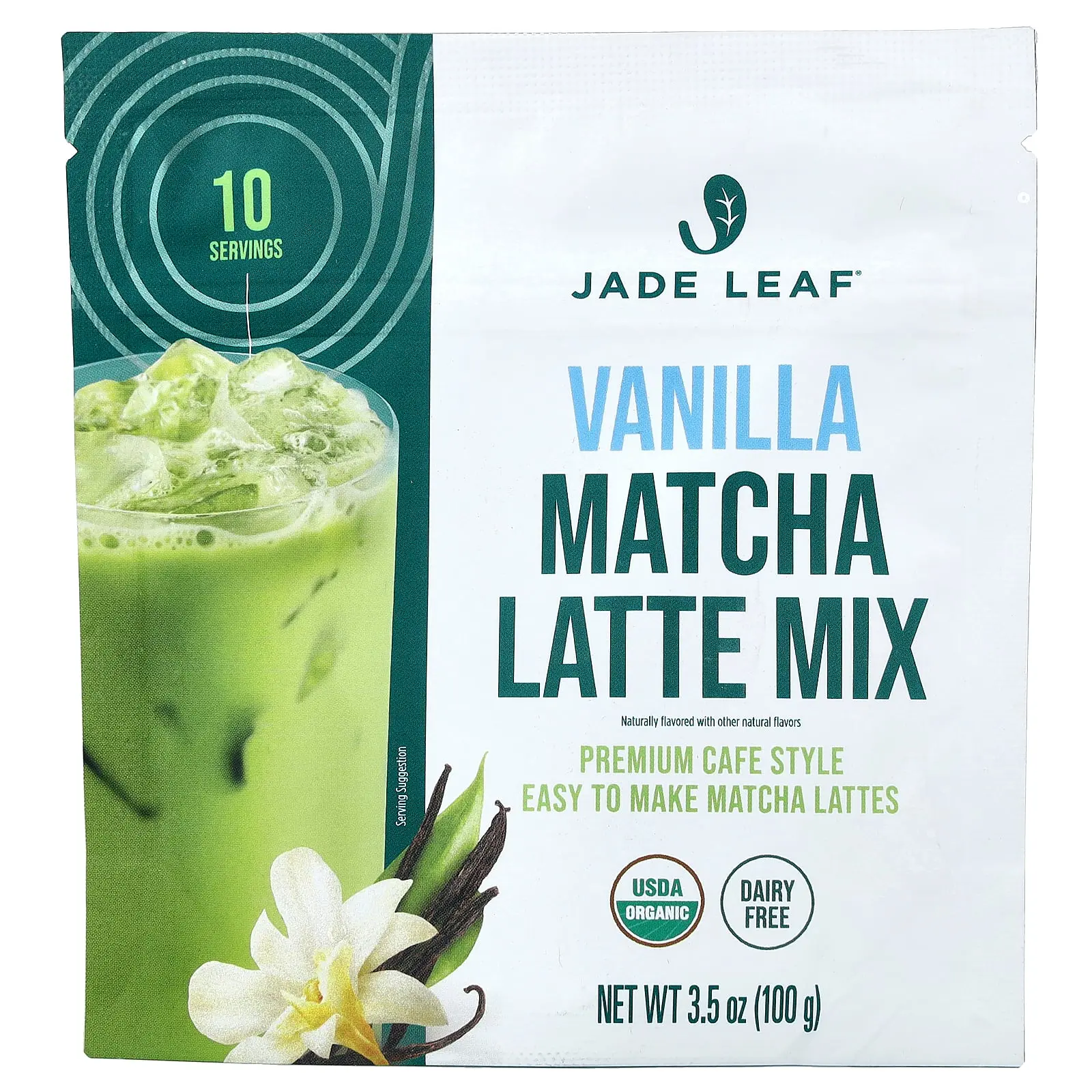 Jade Leaf Matcha Matcha Latte Mix, Vanilla, 3.5 oz (100 g)